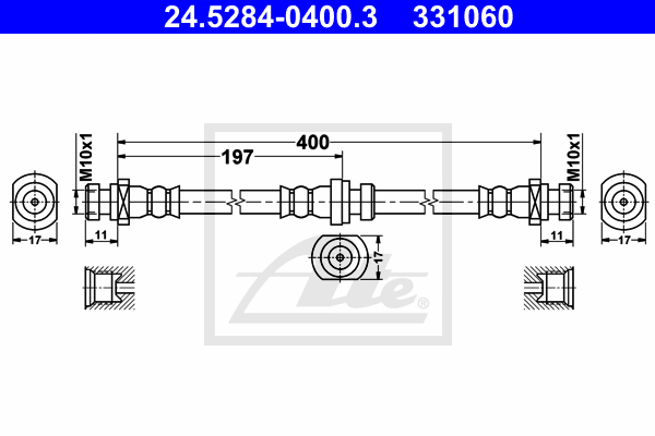 Flexible de frein ATE 24.5284-0400.3 (X1)