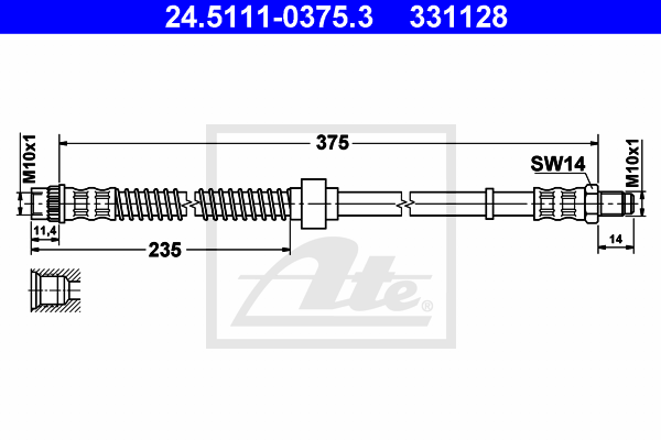 Flexible de frein ATE 24.5111-0375.3 (X1)