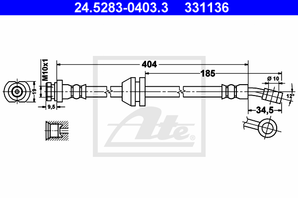 Flexible de frein ATE 24.5283-0403.3 (X1)