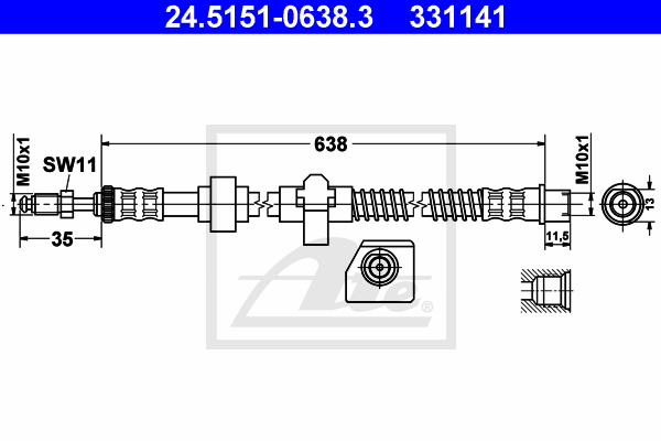 Flexible de frein ATE 24.5151-0638.3 (X1)
