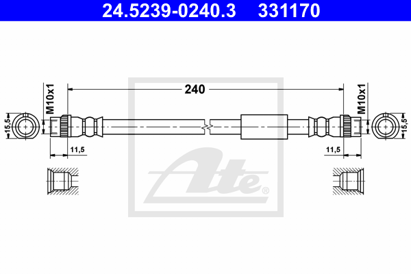 Flexible de frein ATE 24.5239-0240.3 (X1)