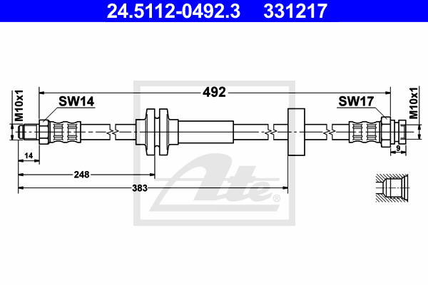 Flexible de frein ATE 24.5112-0492.3 (X1)