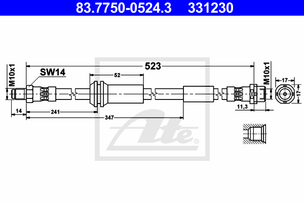 Flexible de frein ATE 83.7750-0524.3 (X1)