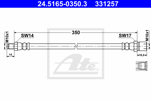 Flexible de frein ATE 24.5165-0350.3 (X1)