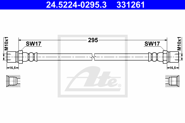 Flexible de frein ATE 24.5224-0295.3 (X1)