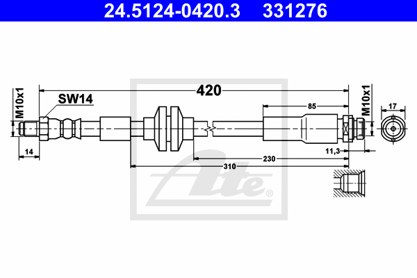 Flexible de frein ATE 24.5124-0420.3 (X1)