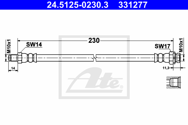 Flexible de frein ATE 24.5125-0230.3 (X1)