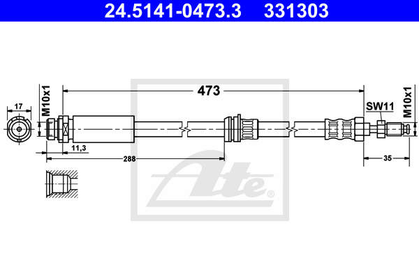 Flexible de frein ATE 24.5141-0473.3 (X1)