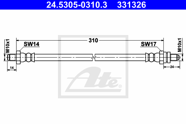 Flexible de frein ATE 24.5305-0310.3 (X1)