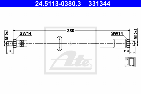 Flexible de frein ATE 24.5113-0380.3 (X1)