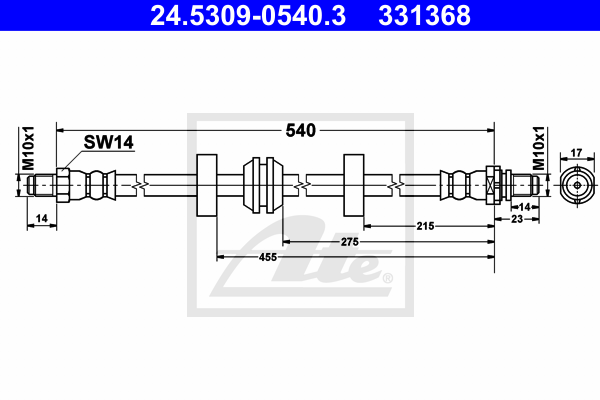 Flexible de frein ATE 24.5309-0540.3 (X1)