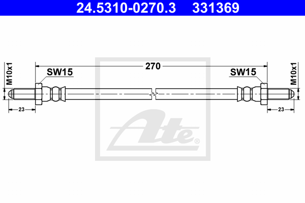 Flexible de frein ATE 24.5310-0270.3 (X1)