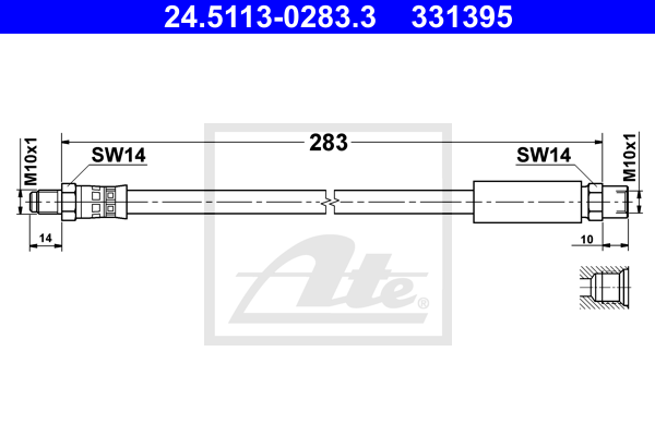 Flexible de frein ATE 24.5113-0283.3 (X1)
