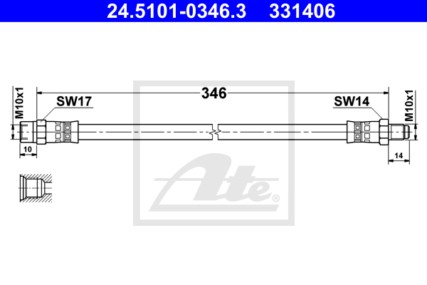 Flexible de frein ATE 24.5101-0346.3 (X1)