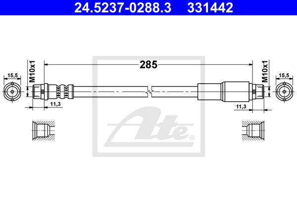 Flexible de frein ATE 24.5237-0288.3 (X1)