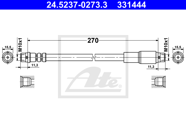 Flexible de frein ATE 24.5237-0273.3 (X1)
