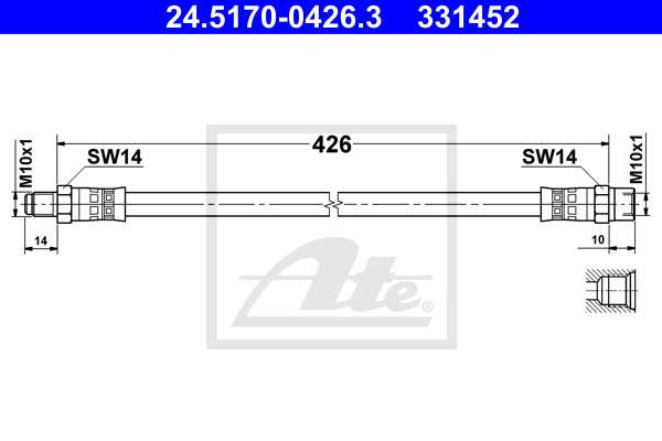 Flexible de frein ATE 24.5170-0426.3 (X1)