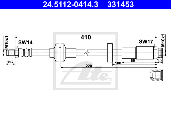 Flexible de frein ATE 24.5112-0414.3 (X1)