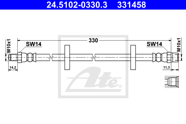 Flexible de frein ATE 24.5102-0330.3 (X1)