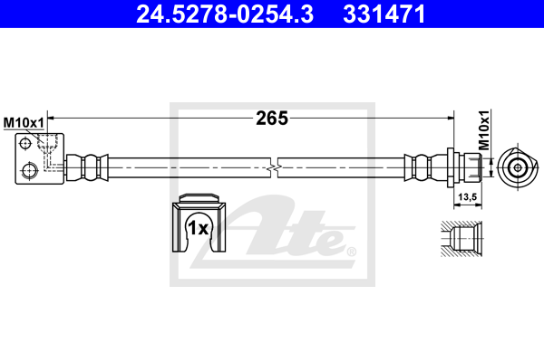 Flexible de frein ATE 24.5278-0254.3 (X1)