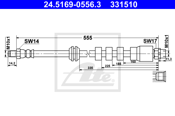 Flexible de frein ATE 24.5169-0556.3 (X1)