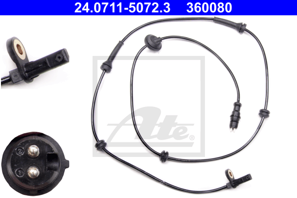 Capteur ABS ATE 24.0711-5072.3 (X1)