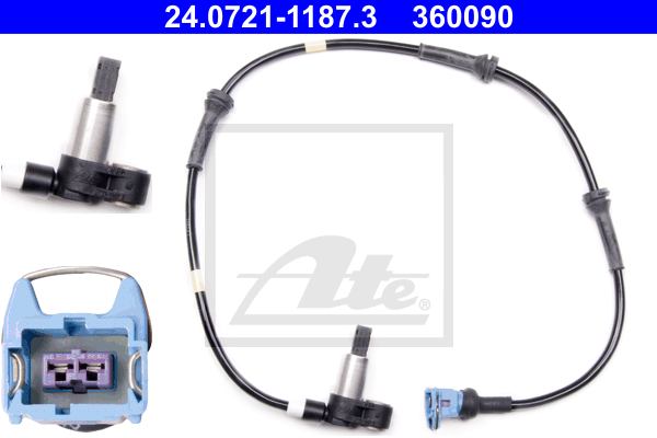 Capteur ABS ATE 24.0721-1187.3 (X1)