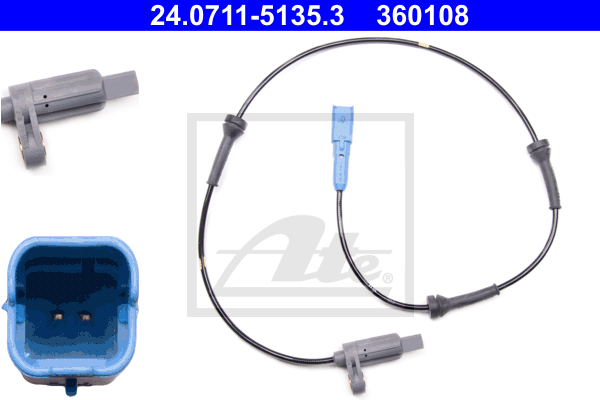Capteur ABS ATE 24.0711-5135.3 (X1)