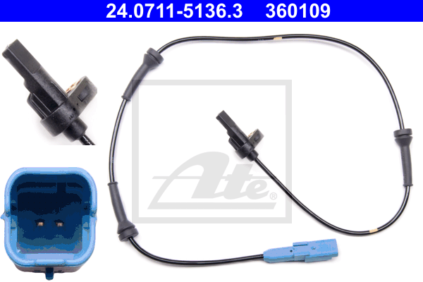 Capteur ABS ATE 24.0711-5136.3 (X1)