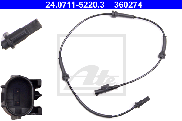 Capteur ABS ATE 24.0711-5220.3 (X1)