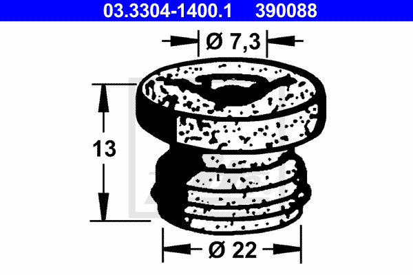 Vis-bouchon, maître-cylindre de frein ATE 03.3304-1400.1 (X1)