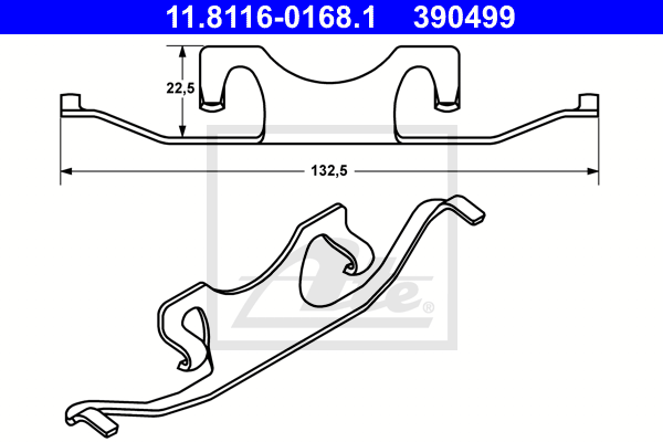 Ressort etrier de frein ATE 11.8116-0168.1 (X1)