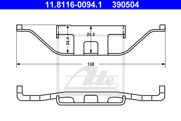 Ressort etrier de frein ATE 11.8116-0094.1 (X1)
