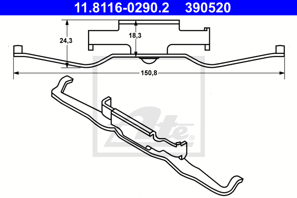 Ressort etrier de frein ATE 11.8116-0290.2 (X1)