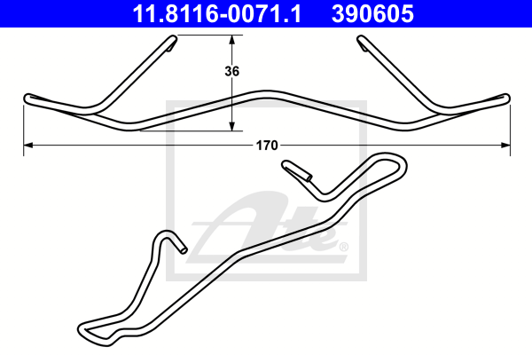 Ressort etrier de frein ATE 11.8116-0071.1 (X1)