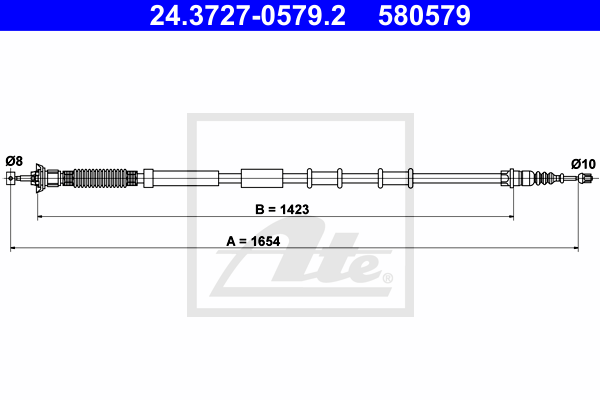Cable de frein à main ATE 24.3727-0579.2 (X1)