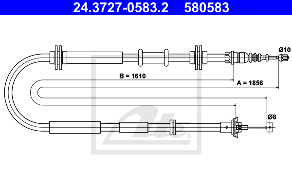 Cable de frein à main ATE 24.3727-0583.2 (X1)
