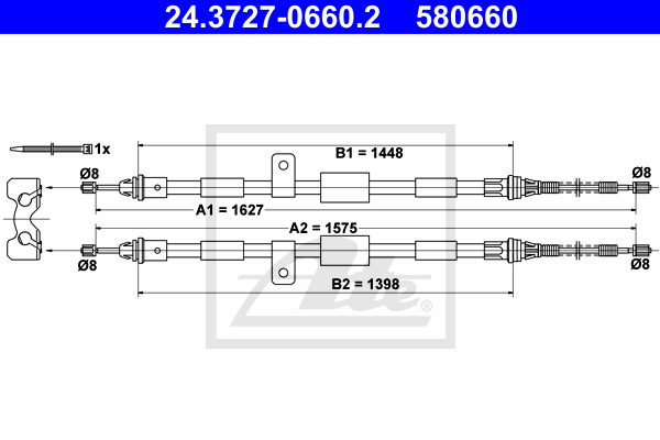 Cable de frein à main ATE 24.3727-0660.2 (X1)