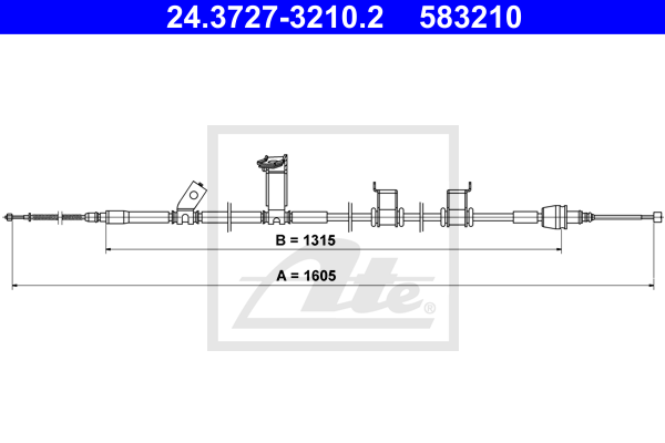 Cable de frein à main ATE 24.3727-3210.2 (X1)