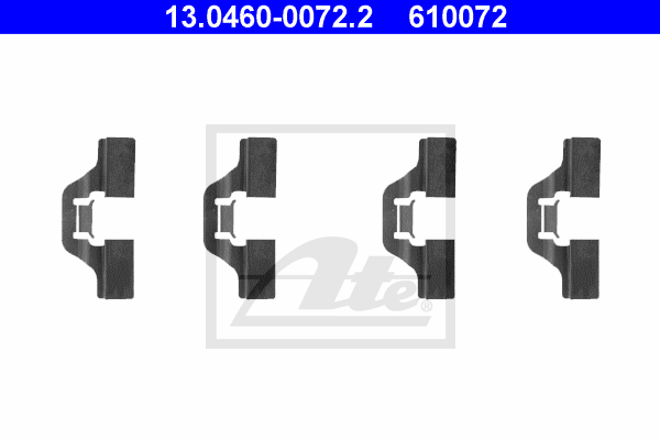 Kit de montage plaquettes de frein ATE 13.0460-0072.2 (X1)