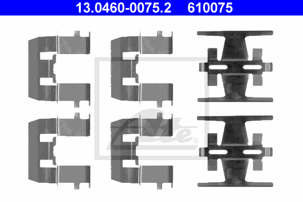 Kit de montage plaquettes de frein ATE 13.0460-0075.2 (X1)