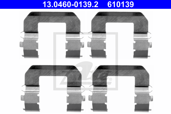Kit de montage plaquettes de frein ATE 13.0460-0139.2 (X1)