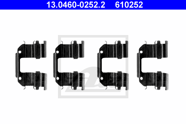 Kit de montage plaquettes de frein ATE 13.0460-0252.2 (X1)