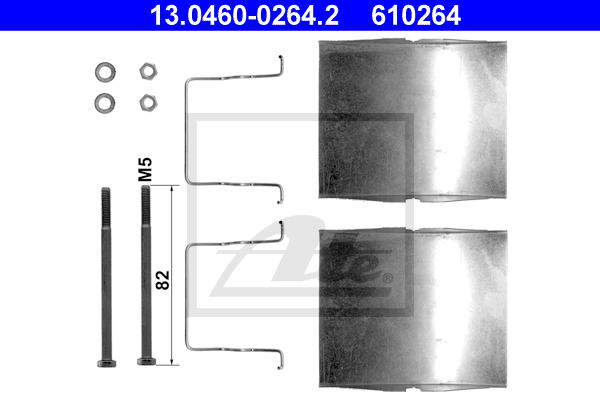 Kit de montage plaquettes de frein ATE 13.0460-0264.2 (X1)
