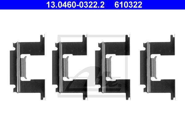 Kit de montage plaquettes de frein ATE 13.0460-0322.2 (X1)
