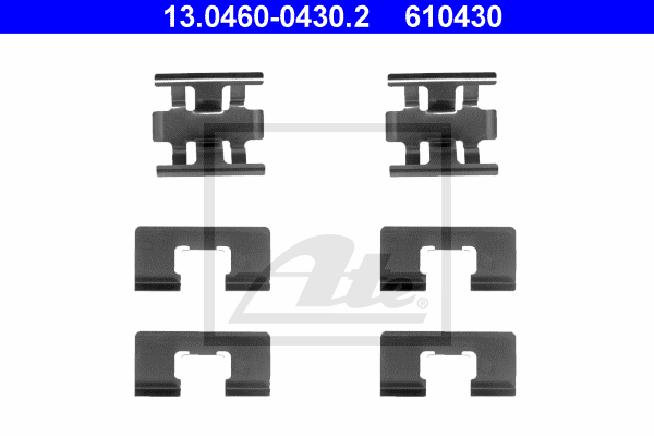Kit de montage plaquettes de frein ATE 13.0460-0430.2 (X1)