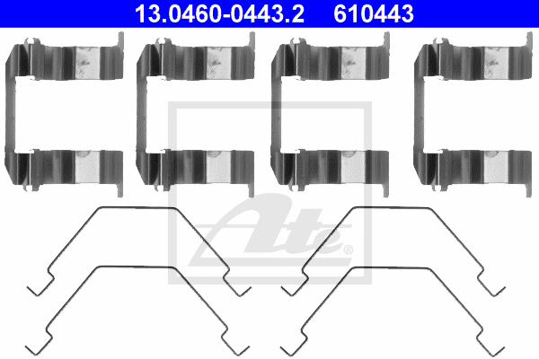 Kit de montage plaquettes de frein ATE 13.0460-0443.2 (X1)