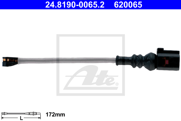 Temoin d'usure de frein ATE 24.8190-0065.2 (X1)