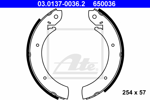 kit de frein arrière simple ou prémonté ATE 03.0137-0036.2 (X1)