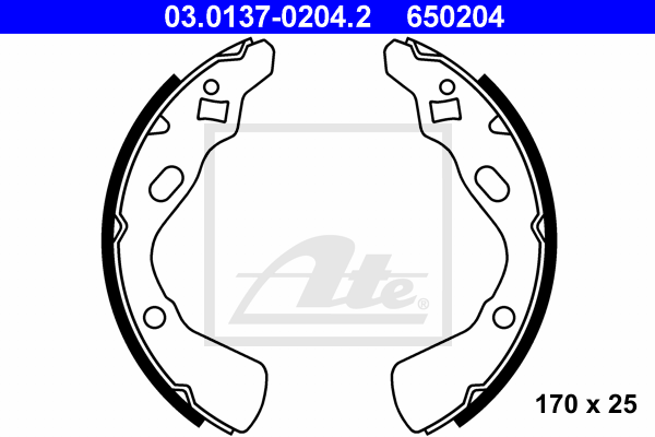 kit de frein arrière simple ou prémonté ATE 03.0137-0204.2 (X1)